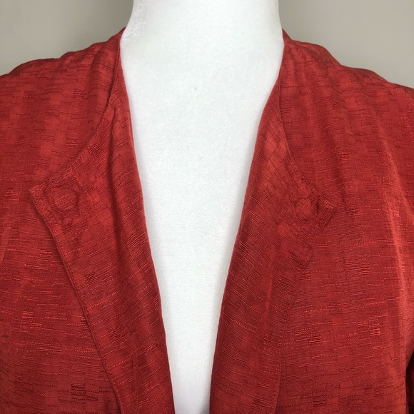 Eileen Fisher Silk and Linen Long Sleeve Duster - Picture 4 of 8